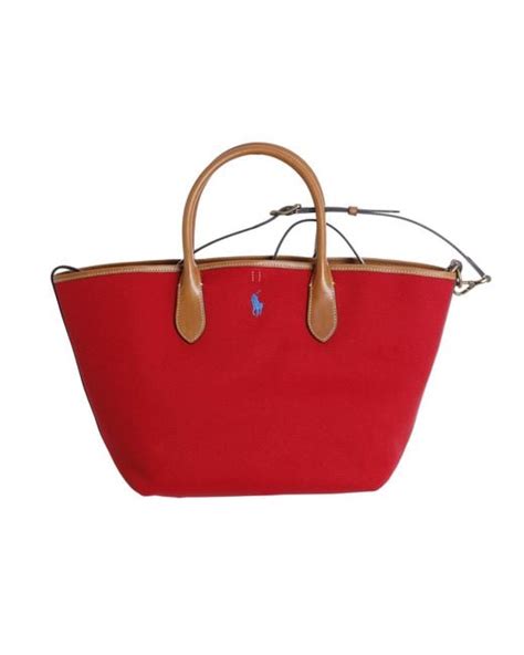 Ralph Lauren Medium Canvas Bellport Tote In Red Lyst