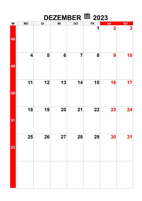 Kalender Dezember 2023 Kalendersu