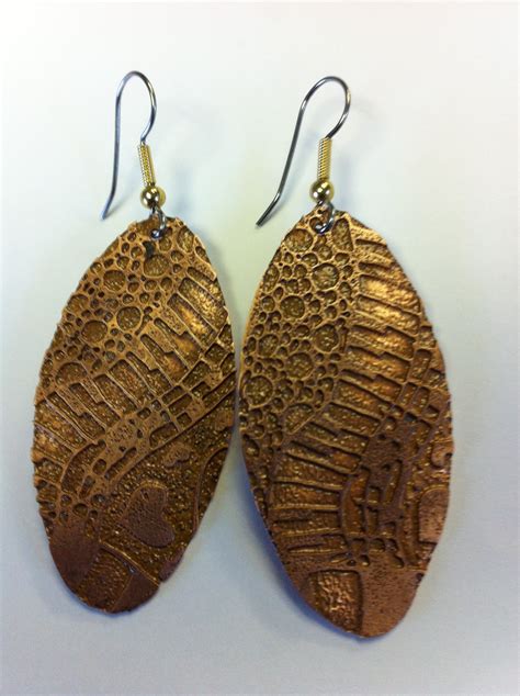 Deborahreadcom Etched Zentangle Copper Earrings