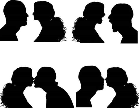 Kissing Silhouette Illustrations Royalty Free Vector Graphics And Clip