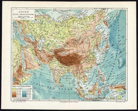 Map Of Asia With Rivers And Mountains Labeled United States Map