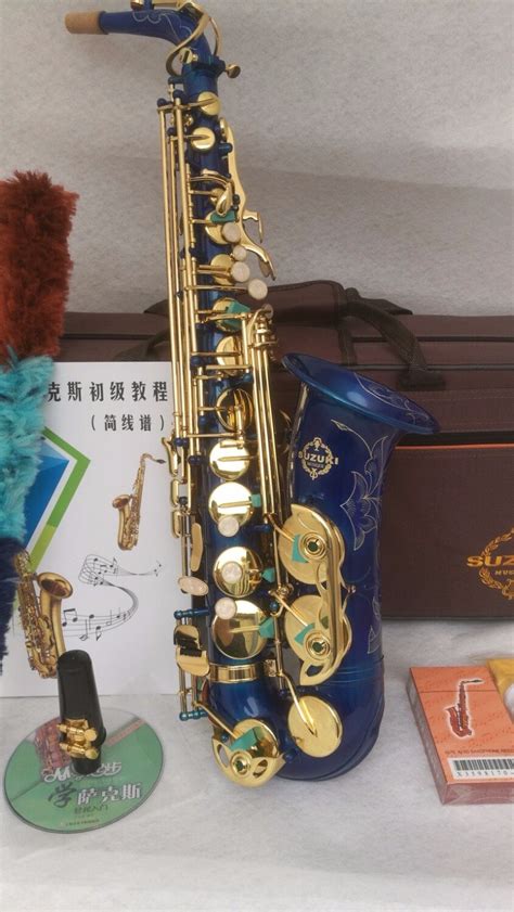 New Suzuki High Quality Alto Saxophone Blue Sax Professional E Flat