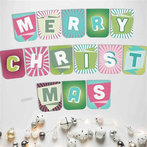 Alphabet Merry Christmas Letters Printable Caipm