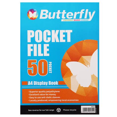 Butterfly A4 Pocket File Dream Stationery