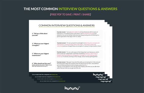 21 Example Of Job Interview Question And Answer