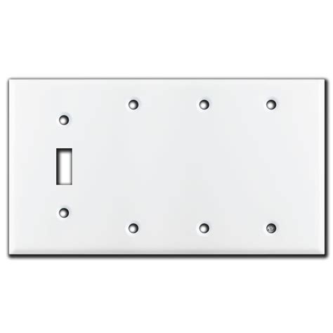 3 Gang 1 Toggle 2 Blank Switch Plate White Kyle Switch Plates