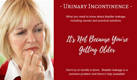 Urinary Incontinence Its Not Because Youre Getting Older