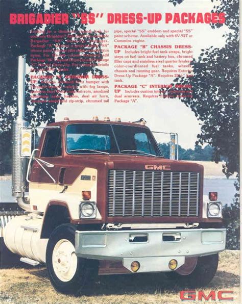 1981 Gmc Brigadier 8000 9500 Truck Brochure Wx4561 Yafd3w Heavy Truck