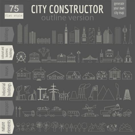 City Map Generator City Map Example Elements For Creating Your