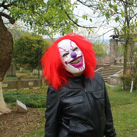 Mua Hophen Scary Evil Killer Joker Clown Latex Mask Halloween Horror