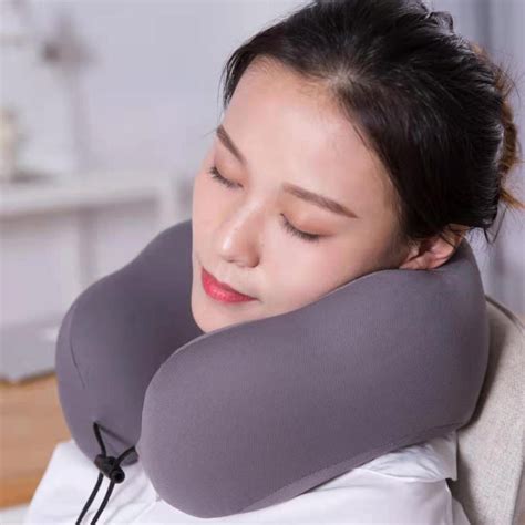 Lycra Fabric U Shaped Neck Pillow Music Pillow Car Accessories Sleeping Use Traveling Protect