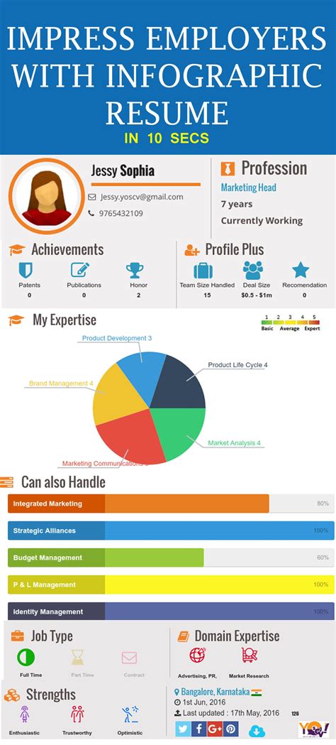 Infographic Resume Visual Resume Infographic