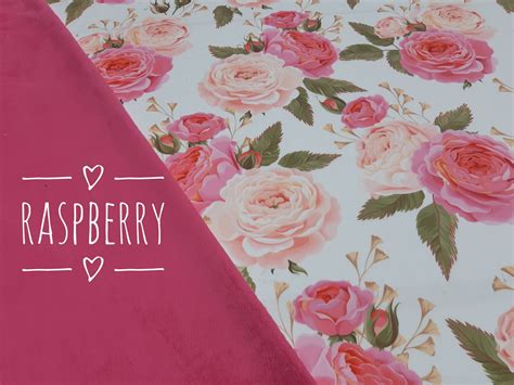 Pink Floral Vintage Minky Print