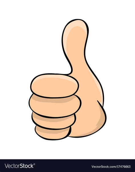 Hand Thumb Up Cartoon Symbol Icon Design Vector Image