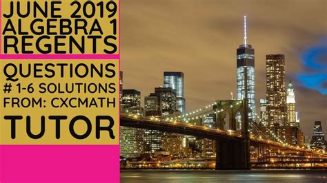 Решаем открытый вариант по химии егэ 2021 от фипи. NYS Algebra 1 Common Core June 2019 Regents Exam ...