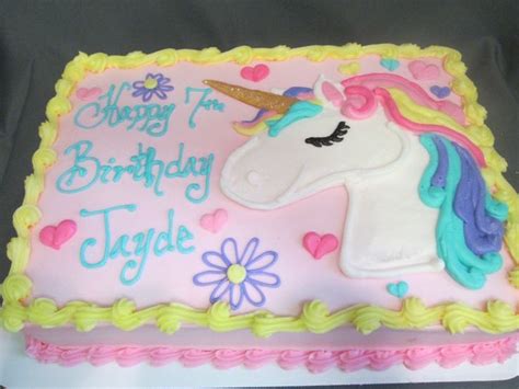 Ever wondered how those whimsical unicorn cake and cupcakes are made? Unicorn Drawing cake! | Birthday sheet cakes, Unicorn cake