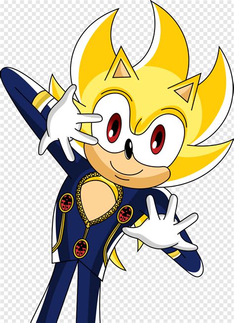 Super Sonic As Giorno Giovanna Cartoon 4336x5985 30237021 Png