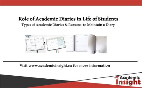 Role Of Academic Diaries In The Life Of Students