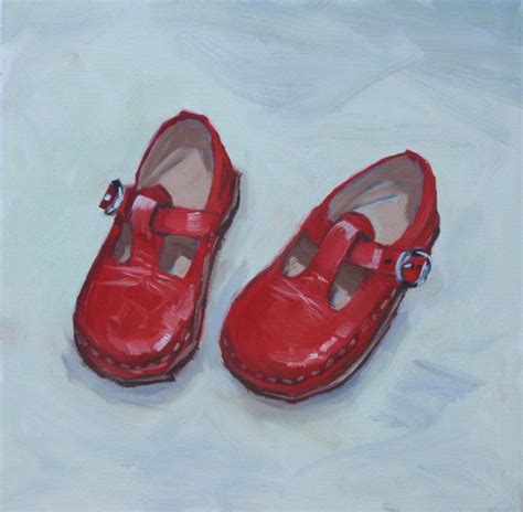 Red Shoes Original Oil Painting On Canvas 10x10 Inches Free Etsy