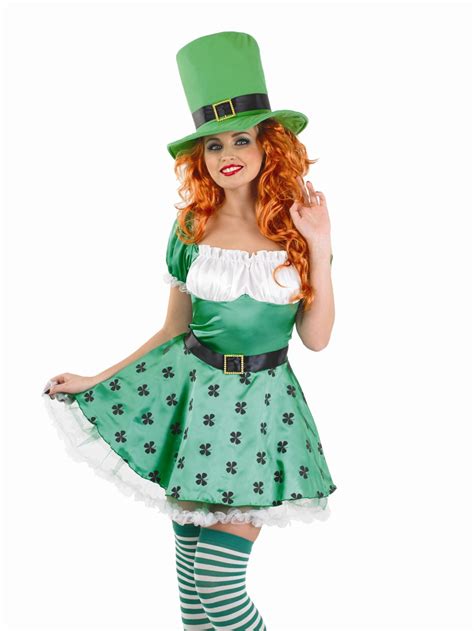 Ladies Sexy Leprechaun Costume For St Patricks Ireland Fancy Dress Adults Womens Ebay