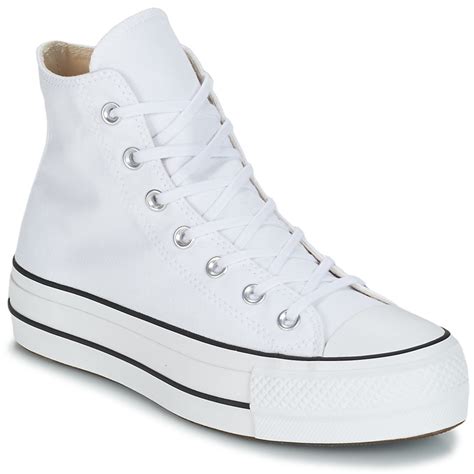 White Converse High Top Canvas Shoes Platform 560846c Size Eu35 44