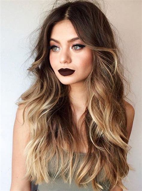 Long dark brown ombre straight hairstyle with regard to. Amazing colors ideas for long hair in 2020 | Ombre hair ...