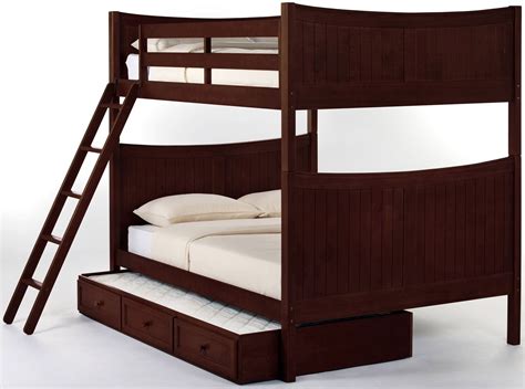 School House Cherry Taylor Full Over Full Bunk Bed With Trundle From Ne