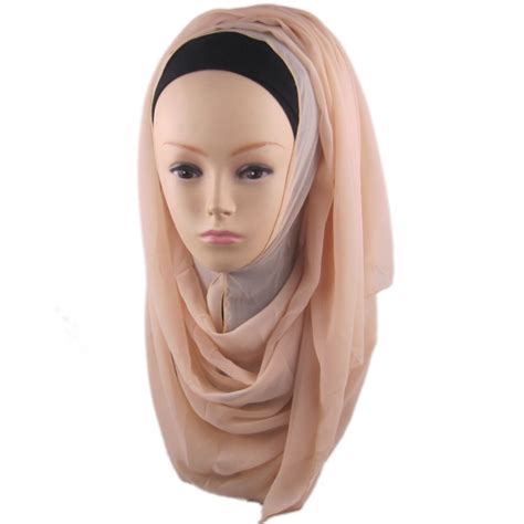 New Women Muslim Chiffon Hijab Islamic Headwear Scarf Arab Caps Shawls