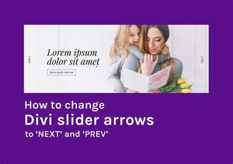 How To Change Divi Slider Arrows To Next And Prev