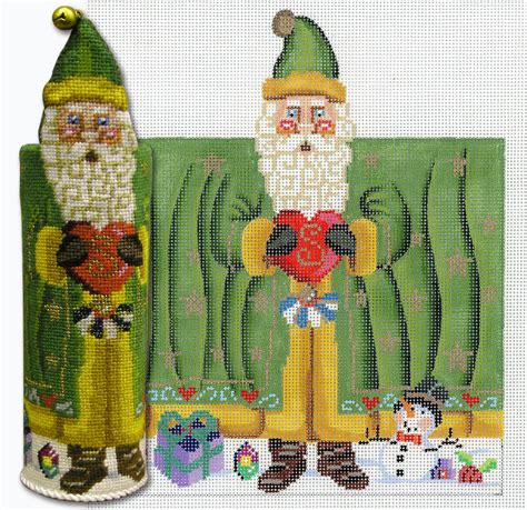 a dragon s tale needlepoint roll up santas