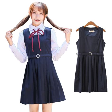 Japanese School Uniform Dress Jk Lolita Girls Pleated Sailor Dress