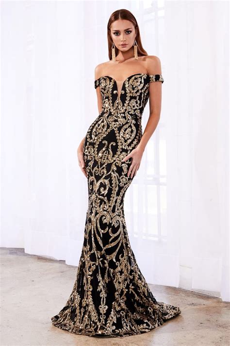 T4329 Black And Gold Formal Dress Bridal Formal Bridesmaids Australia