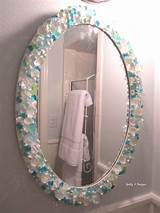 Sea Glass Framed Mirror Pictures