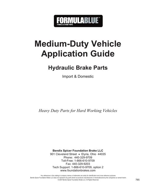 Bendix Commercial Vehicle Systems Medium Duty Vehicle User Manual 280