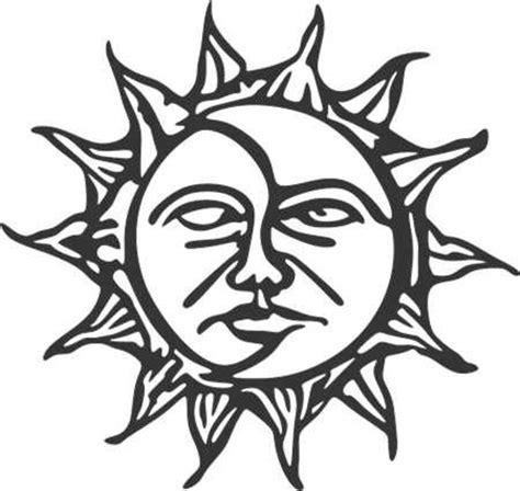 Sun And Moon Dxf And Svg File For Cnc Plasma Metal Art Water Etsy