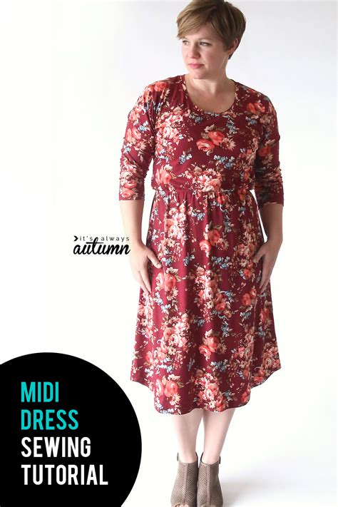Easy Tee Shirt Midi Dress Sewing Tutorial Its Always Autumn