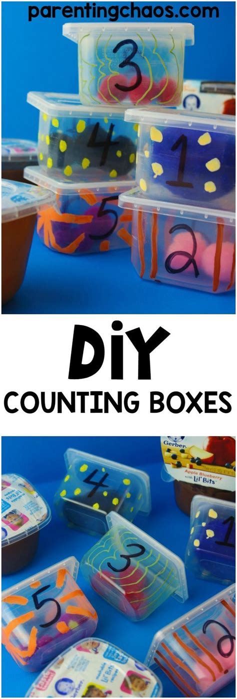 Diy Counting Boxes Diy Learning Toys Learning Toys Craft Activities