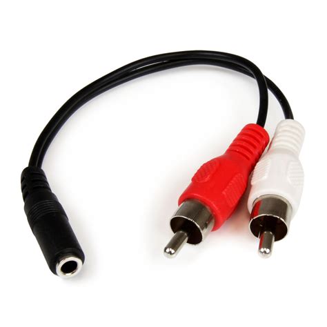 StarTech Com In RCA To Mm Female Cable Audio To RCA Cable Mm Female To X RCA Male