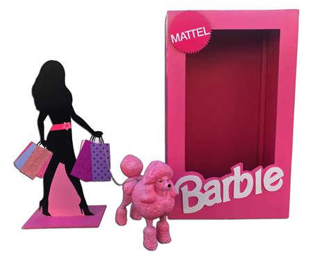 Barbie Doll With Pink Poodle And Shopping Bags
