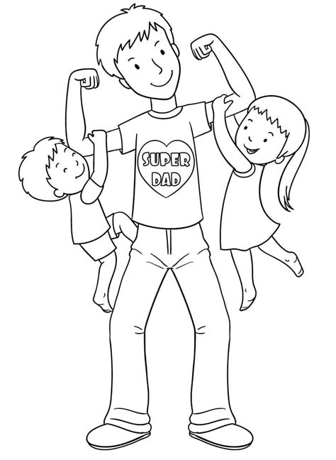Super Dad 3 Coloring Page Free Printable Coloring Pages For Kids