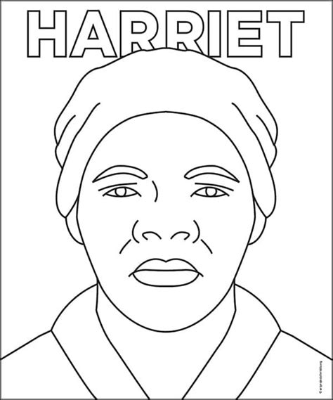 Easy How To Draw Harriet Tubman Tutorial And Harriet Tubman Coloring