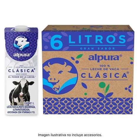 Leche Alpura clásica caja con pzas de l c u Walmart