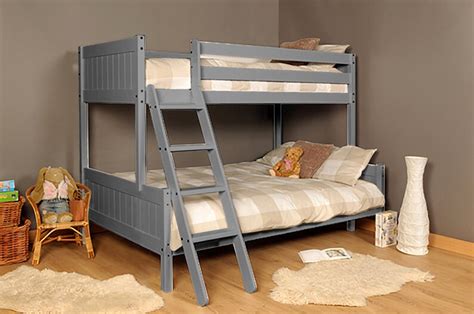 3ft 4ft Triple Wooden Bunk Bed Kids Pine White Or Grey Etsy