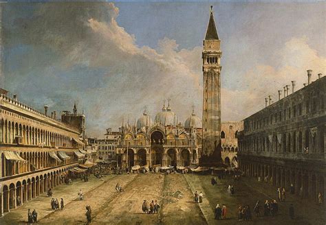 The Piazza San Marco In Venicearound Painting By Canaletto Bernardo Bellotto Fine Art America