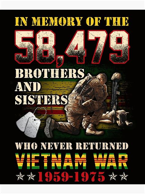 In Memory Of Vietnam War Poster By Sharitaoakes Redbubble