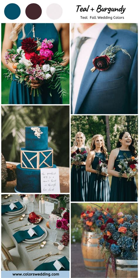 Colors Wedding Best 7 Teal Fall Wedding Colors Combos