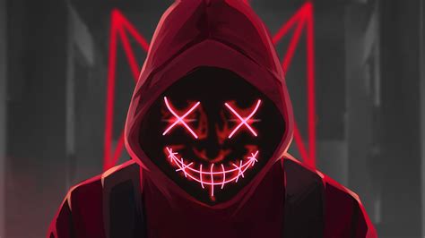 Hacker Mask Neon Wallpapers Wallpaper Cave