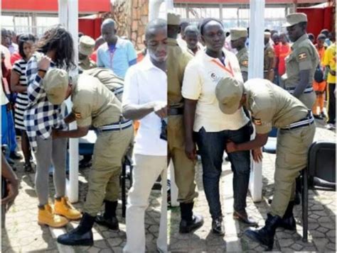 Omg See How Ugandan Security Men Touch Womens Private