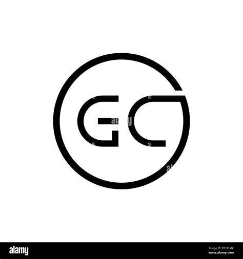 Initial Circle Gc Letter Logo Creative Typography Vector Template
