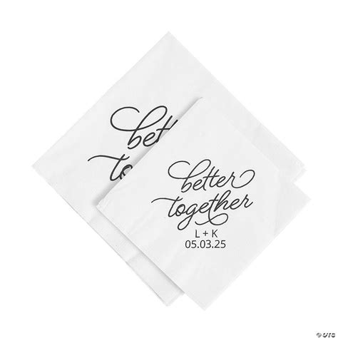 Personalized Better Together Napkins 50 Pc Oriental Trading